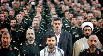 Ahmadinejad and Basij Militia 