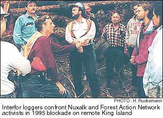 Interfor loggers confront activists and Nuxalk