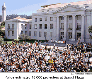 Rally at Sproul Plaza